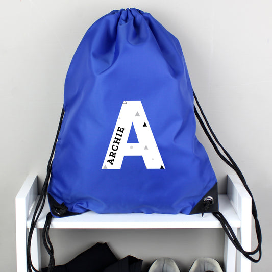 Personalised Initial Blue Kit Bag - MK&JD Gifts