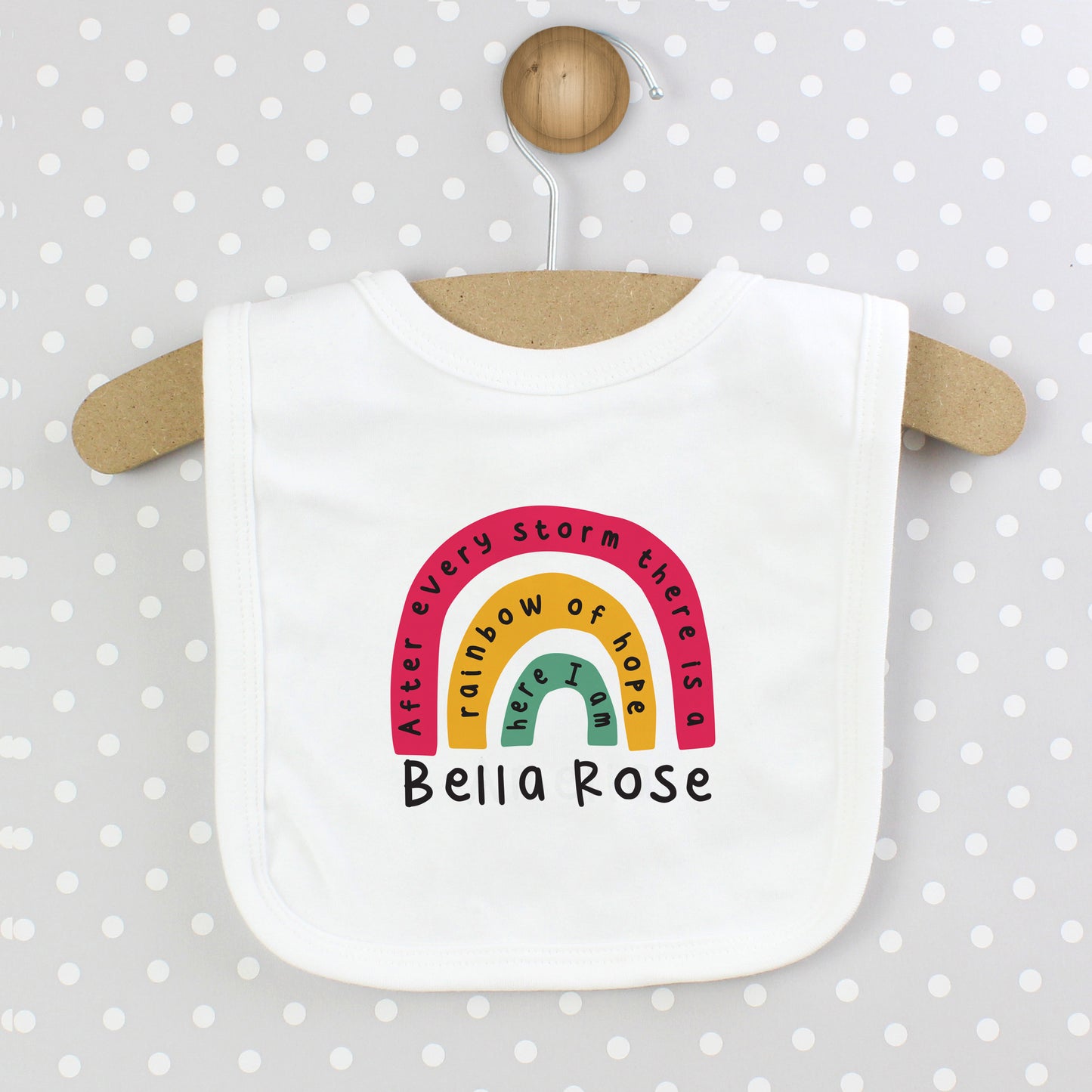 Personalised Rainbow Bib - MK&JD Gifts
