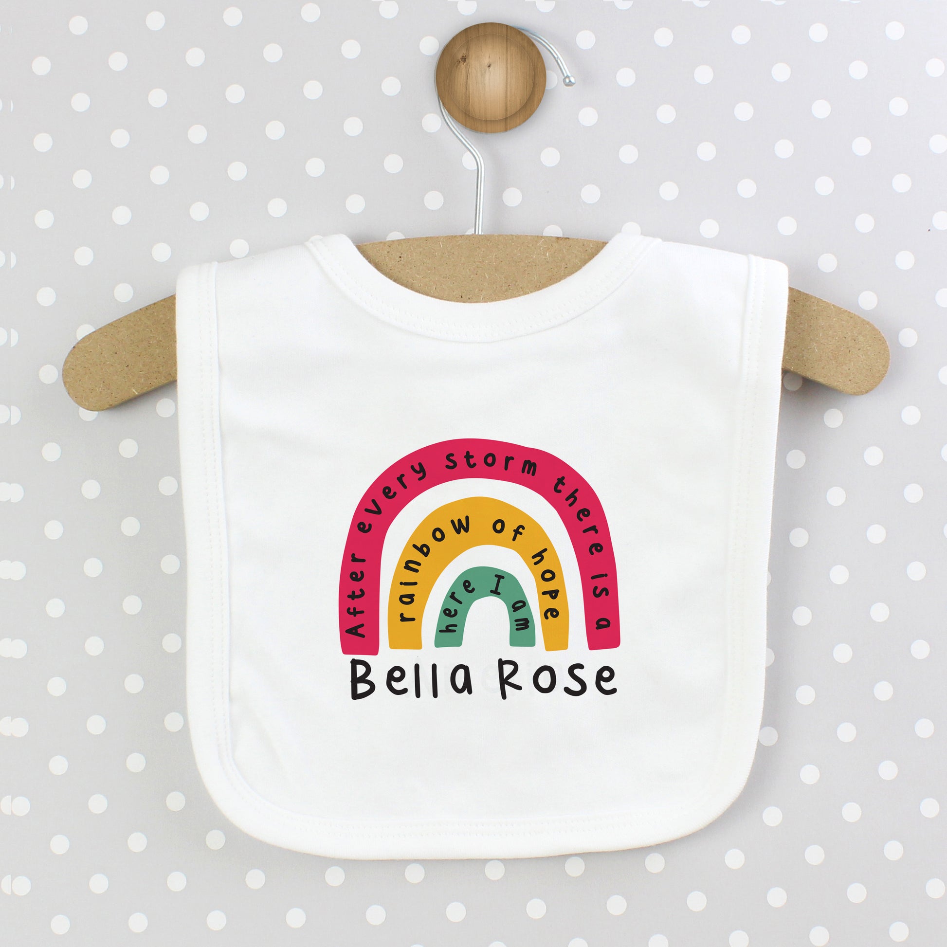 Personalised Rainbow Bib - MK&JD Gifts