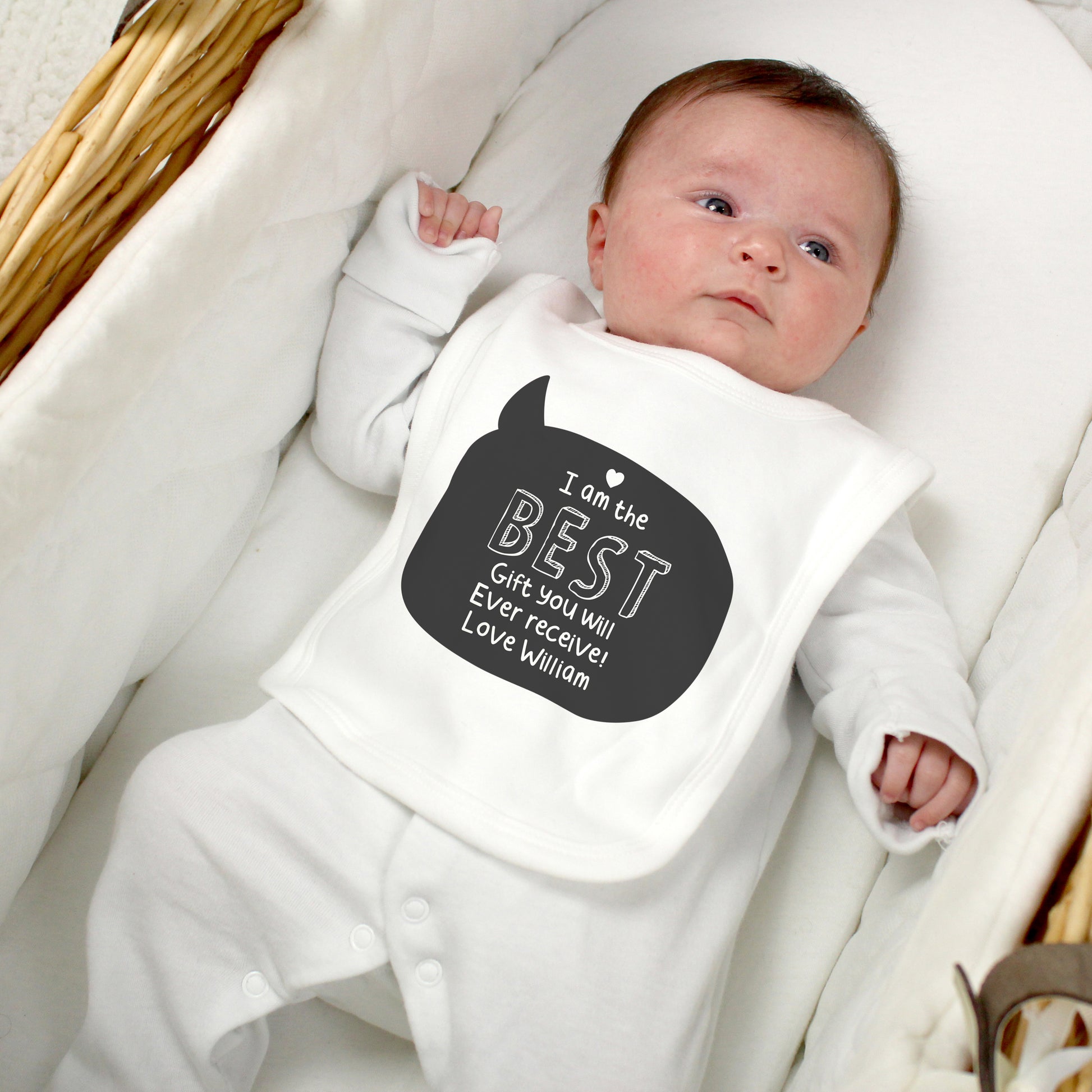 Personalised Speech Bubble Bib - MK&JD Gifts