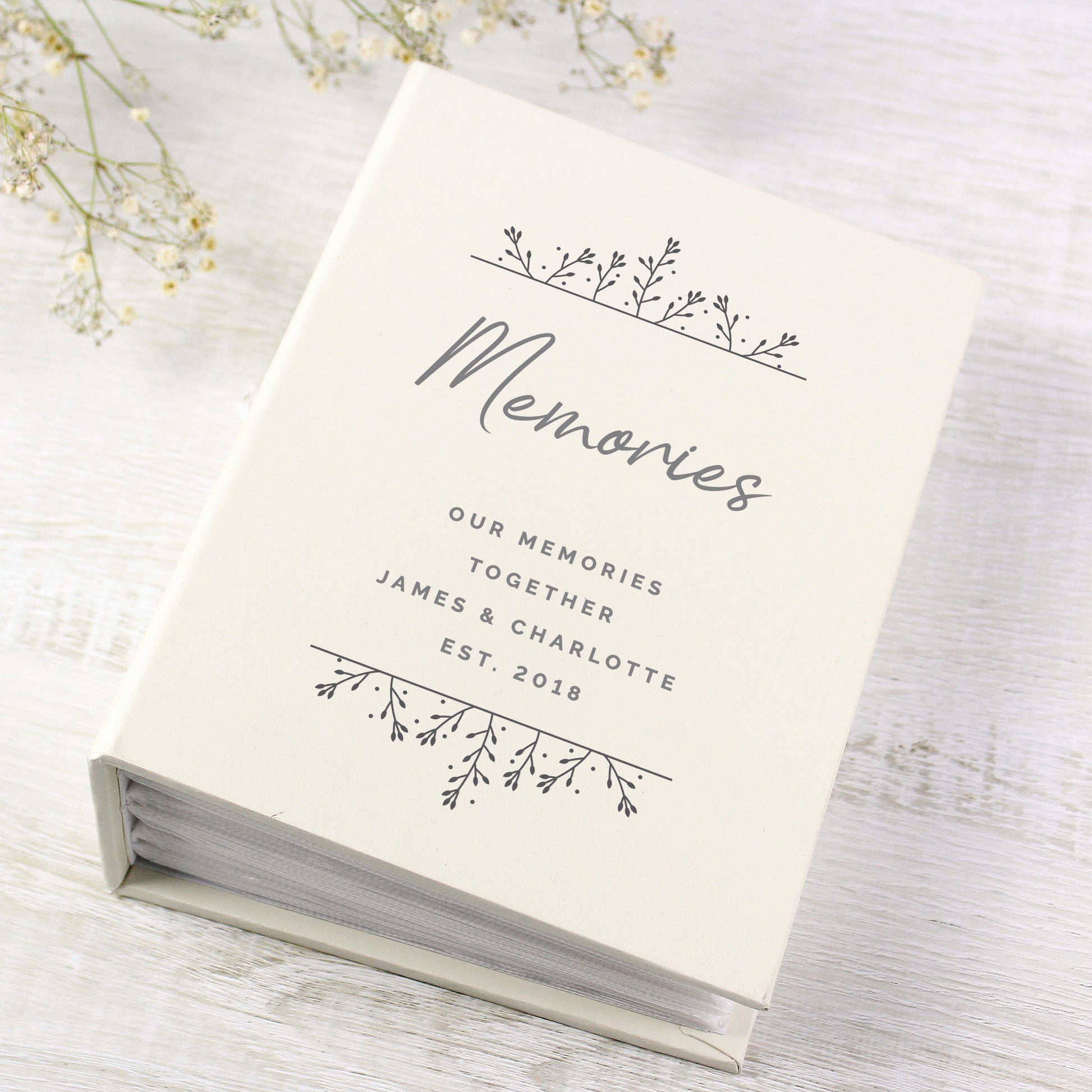 Personalised Floral 6x4 Photo Album with Sleeves - MK&JD Gifts
