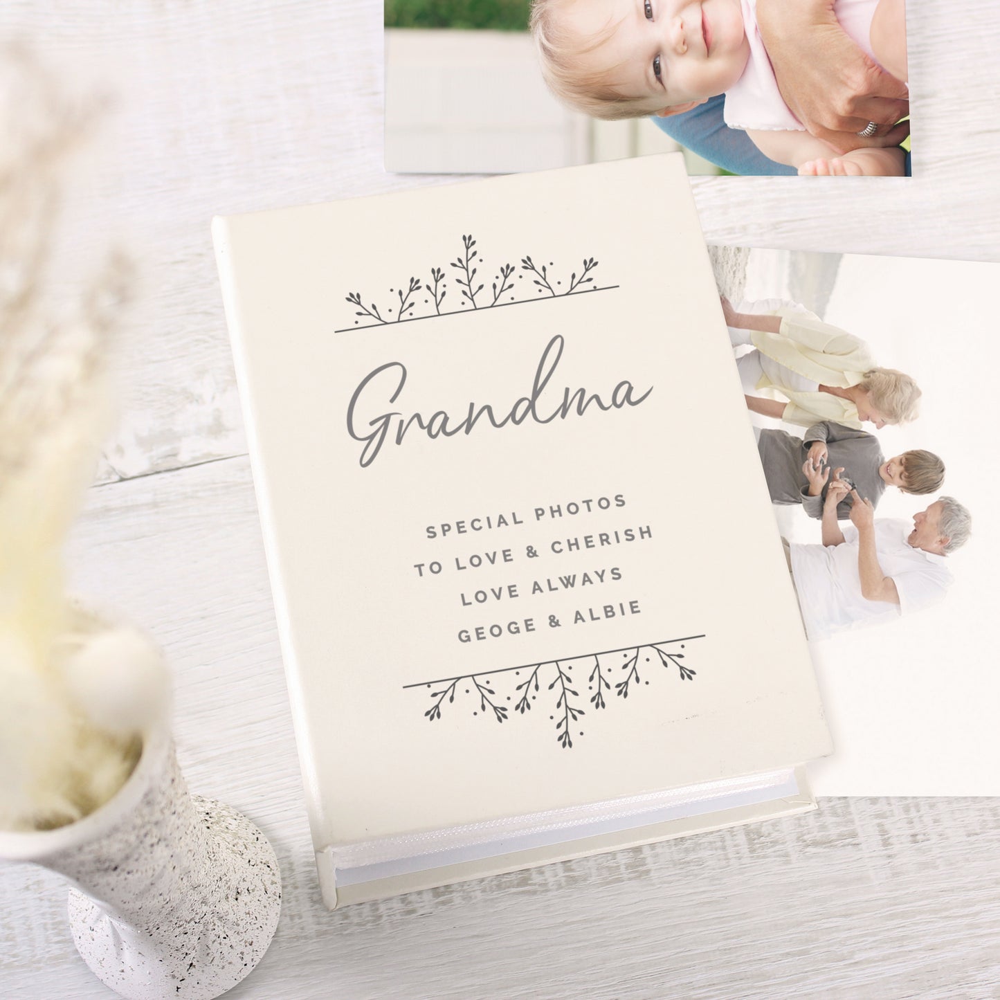 Personalised Floral 6x4 Photo Album with Sleeves - MK&JD Gifts