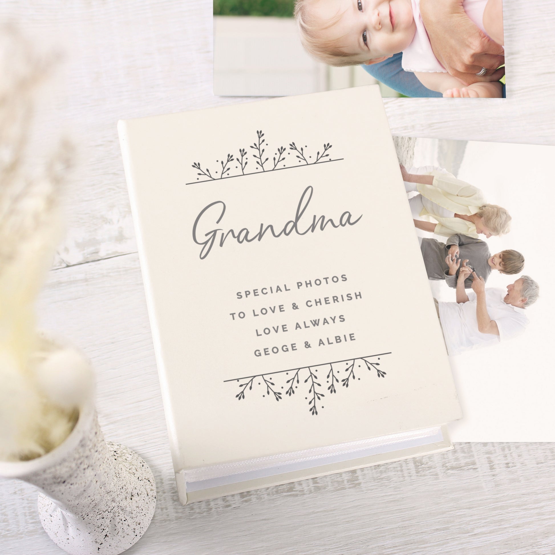 Personalised Floral 6x4 Photo Album with Sleeves - MK&JD Gifts