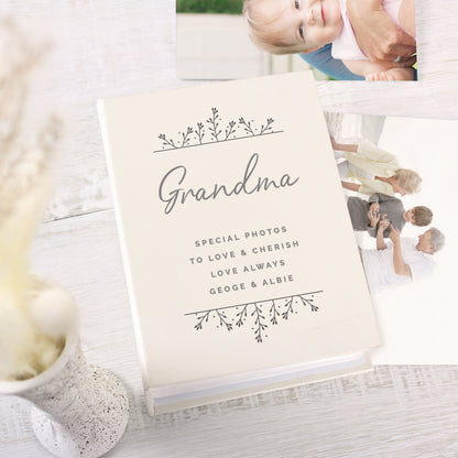 Personalised Floral 6x4 Photo Album with Sleeves - MK&JD Gifts