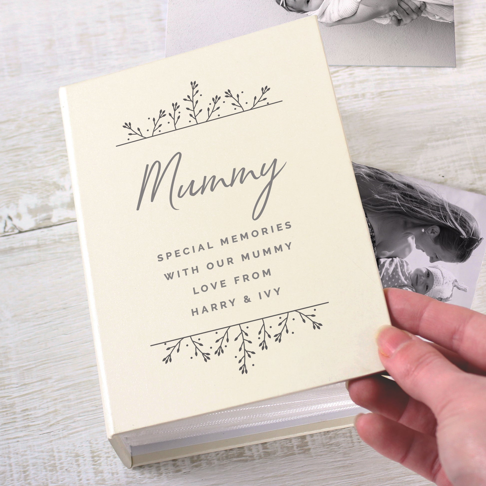 Personalised Floral 6x4 Photo Album with Sleeves - MK&JD Gifts