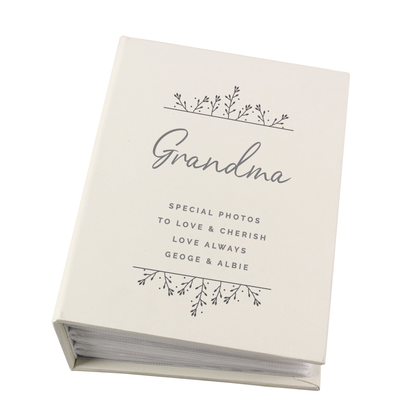 Personalised Floral 6x4 Photo Album with Sleeves - MK&JD Gifts