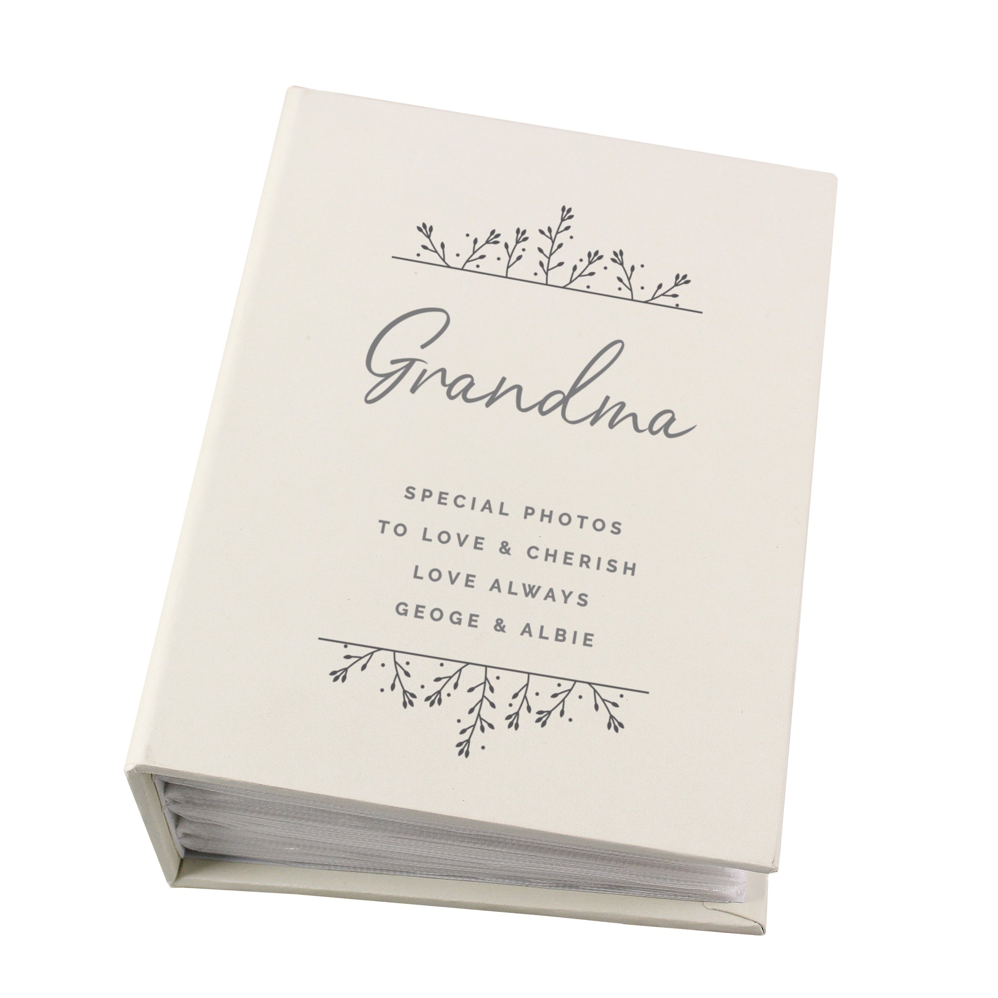 Personalised Floral 6x4 Photo Album with Sleeves - MK&JD Gifts