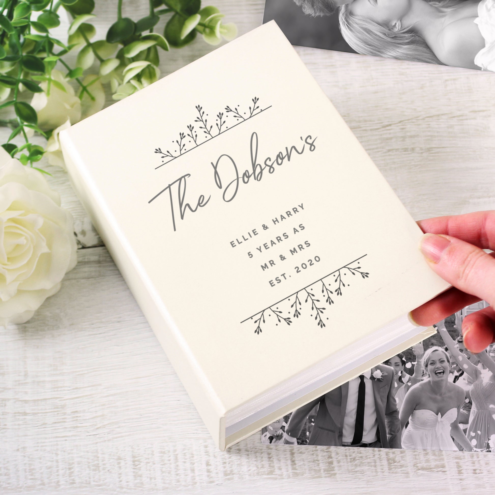 Personalised Floral 6x4 Photo Album with Sleeves - MK&JD Gifts