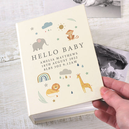 Personalised Safari Animals 6x4 Photo Album with Sleeves - MK&JD Gifts