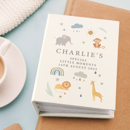 Personalised Safari Animals 6x4 Photo Album with Sleeves - MK&JD Gifts
