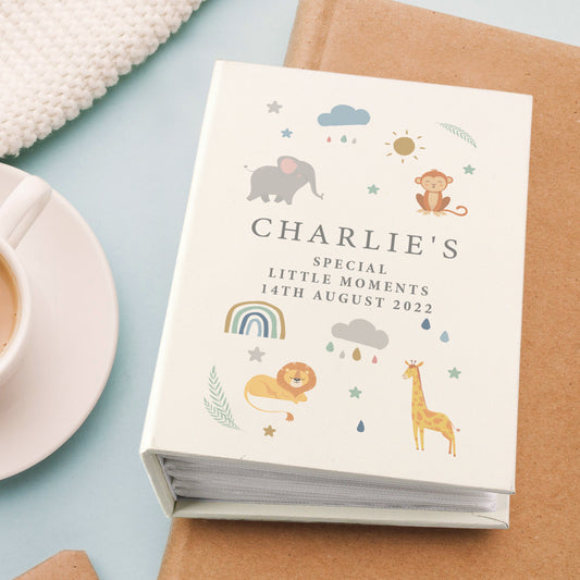 Personalised Safari Animals 6x4 Photo Album with Sleeves - MK&JD Gifts