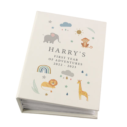 Personalised Safari Animals 6x4 Photo Album with Sleeves - MK&JD Gifts