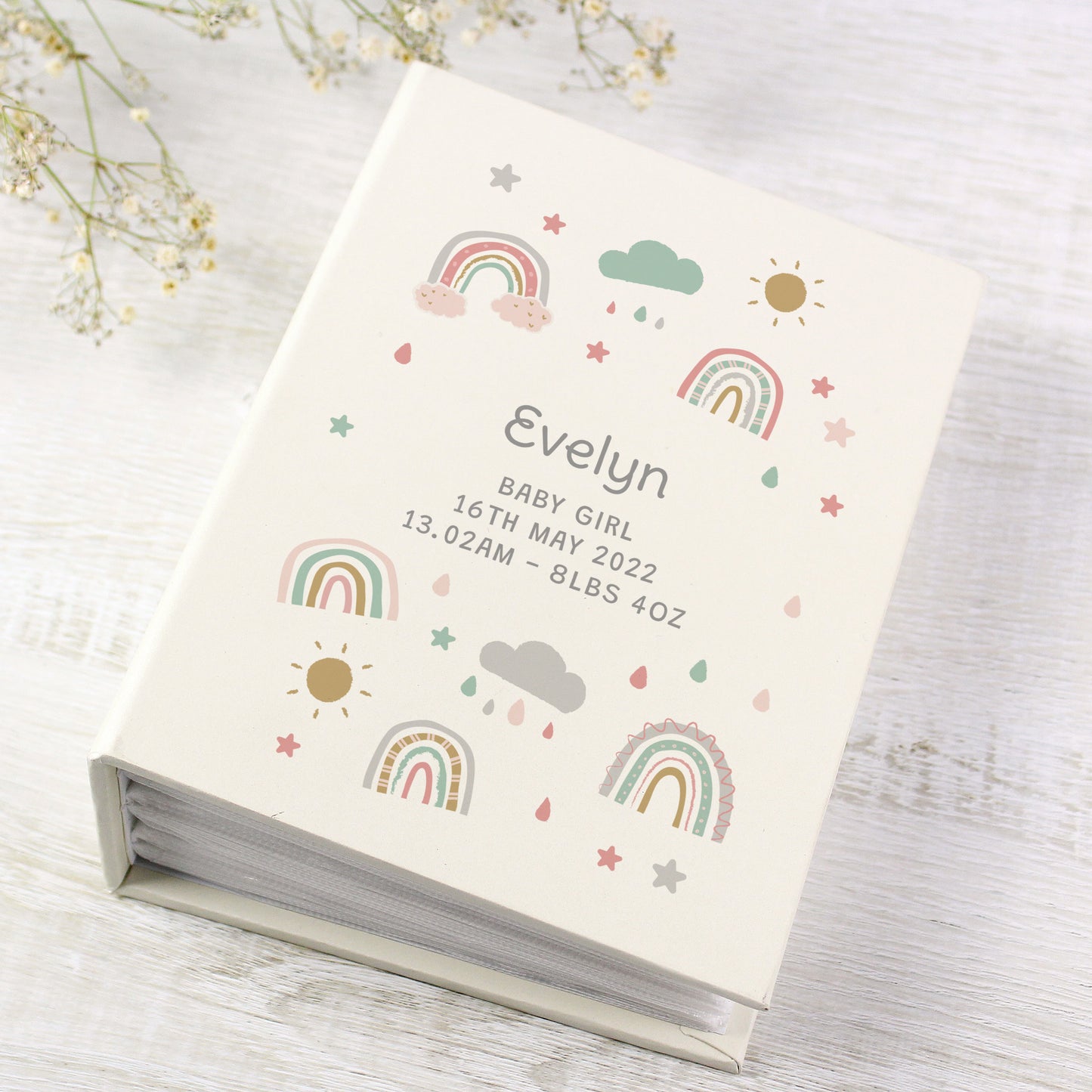 Personalised Rainbow 6x4 Photo Album with Sleeves - MK&JD Gifts