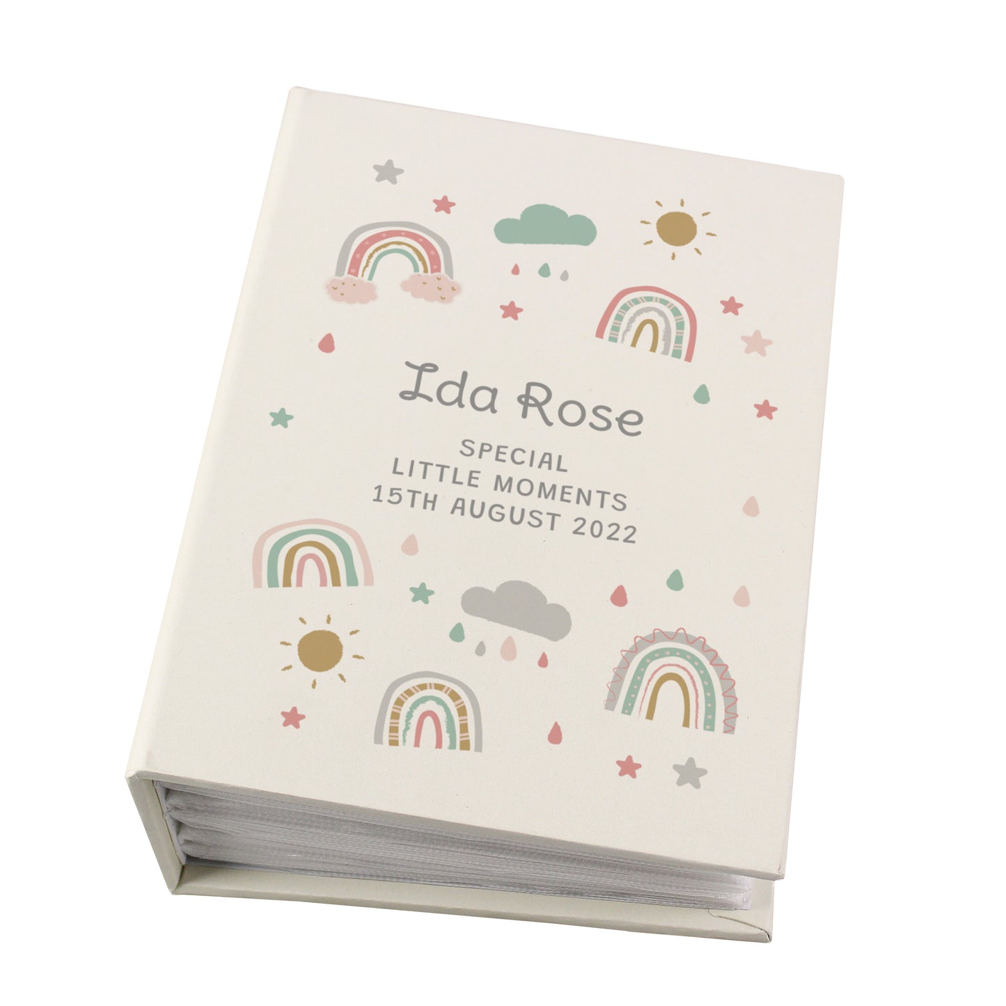 Personalised Rainbow 6x4 Photo Album with Sleeves - MK&JD Gifts