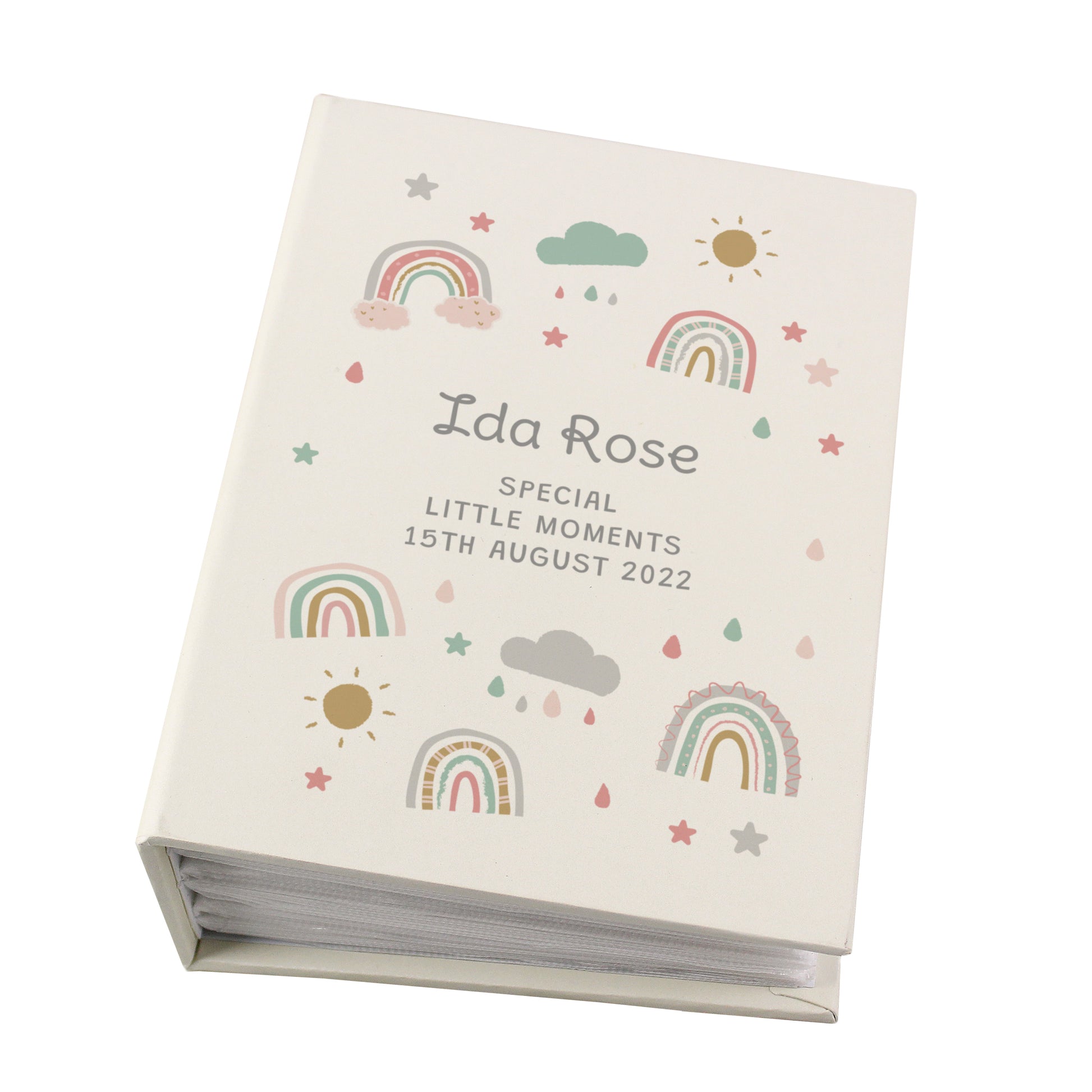 Personalised Rainbow 6x4 Photo Album with Sleeves - MK&JD Gifts