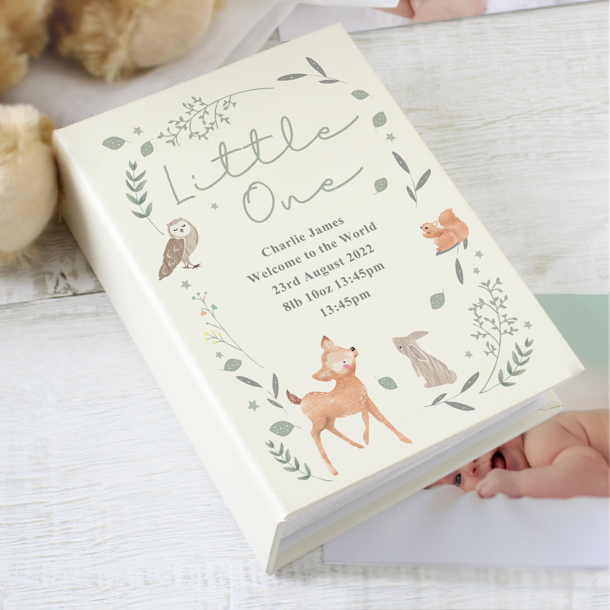 Personalised Woodland Animals 6x4 Photo Album with Sleeves - MK&JD Gifts