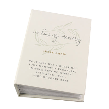 Personalised In Loving Memory 6x4 Photo Album with Sleeves - MK&JD Gifts