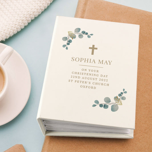 Personalised Botanical Cross 6x4 Photo Album with Sleeves - MK&JD Gifts