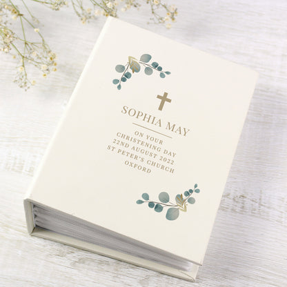 Personalised Botanical Cross 6x4 Photo Album with Sleeves - MK&JD Gifts