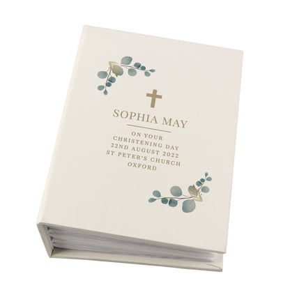 Personalised Botanical Cross 6x4 Photo Album with Sleeves - MK&JD Gifts