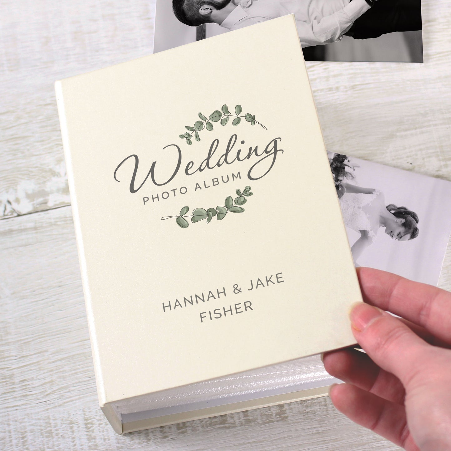Personalised Botanical Wedding 6x4 Photo Album with Sleeves - MK&JD Gifts