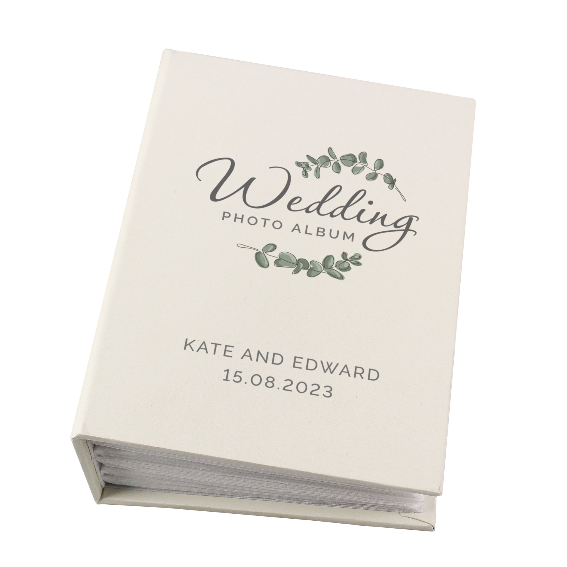 Personalised Botanical Wedding 6x4 Photo Album with Sleeves - MK&JD Gifts