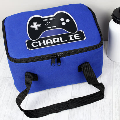 Personalised Gaming Blue Lunch Bag - MK&JD Gifts