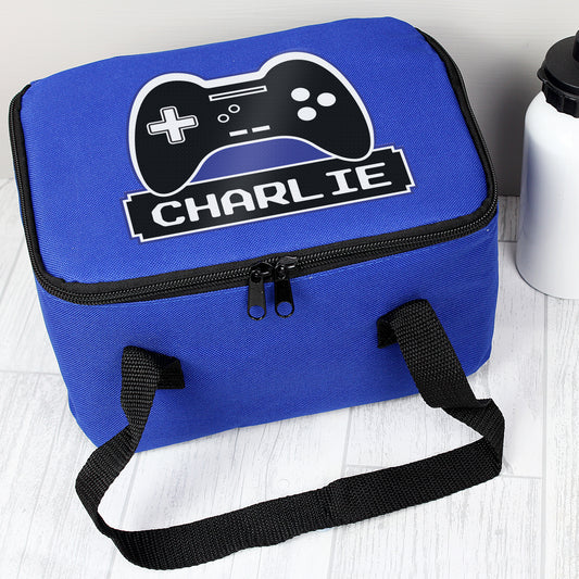 Personalised Gaming Blue Lunch Bag - MK&JD Gifts