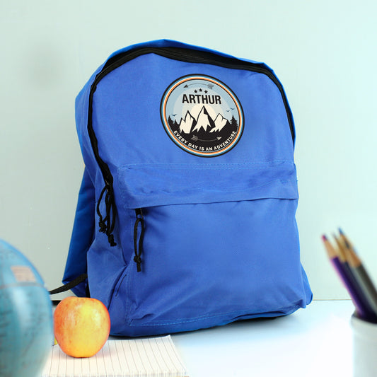 Personalised Adventure Blue Backpack - MK&JD Gifts