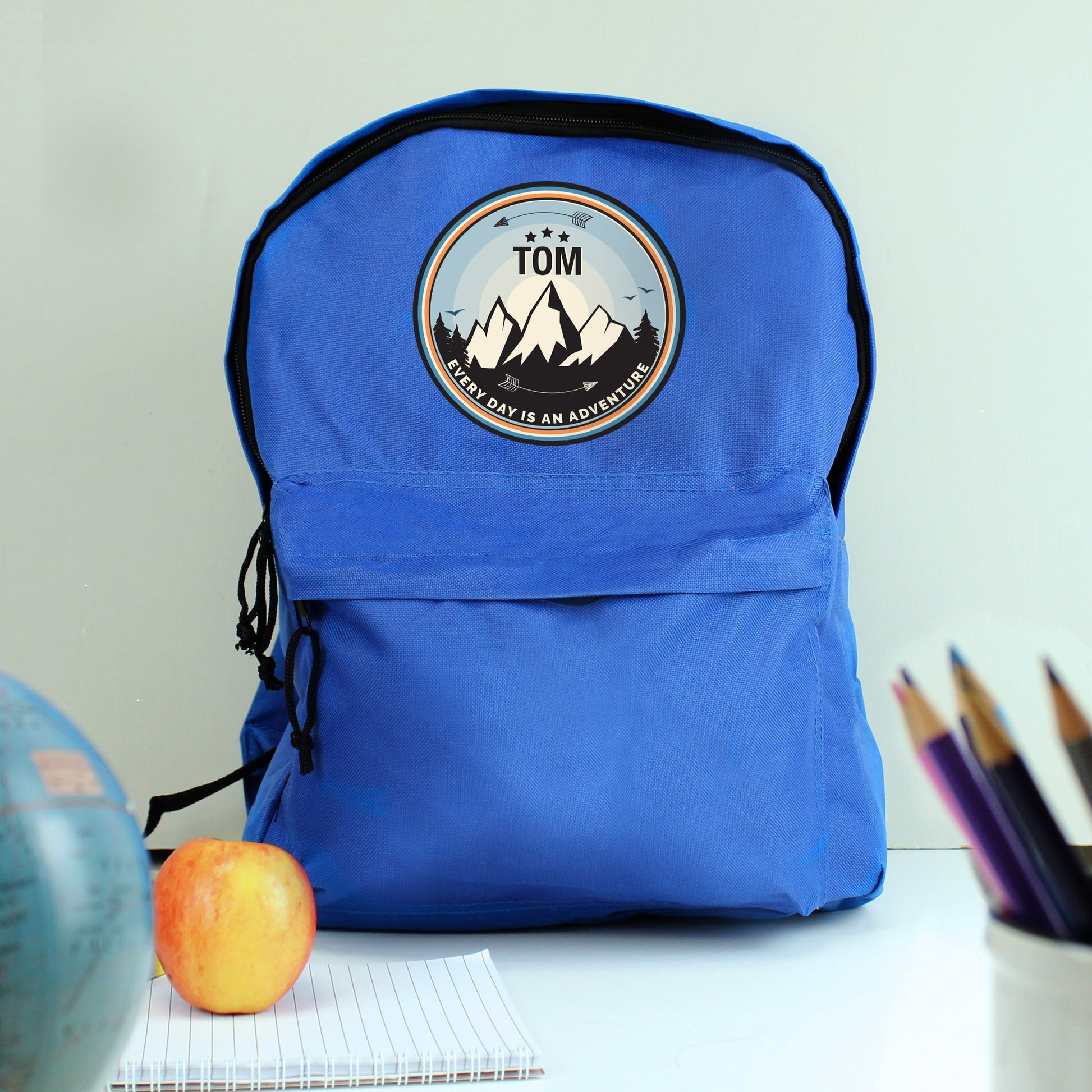 Personalised Adventure Blue Backpack - MK&JD Gifts