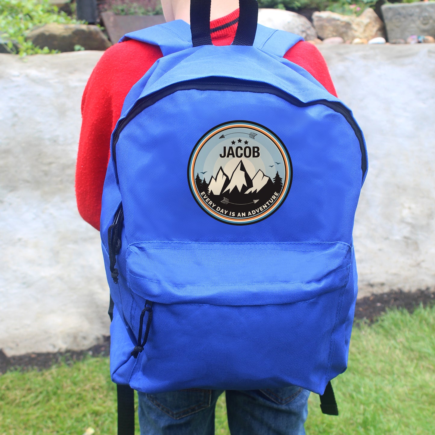 Personalised Adventure Blue Backpack - MK&JD Gifts