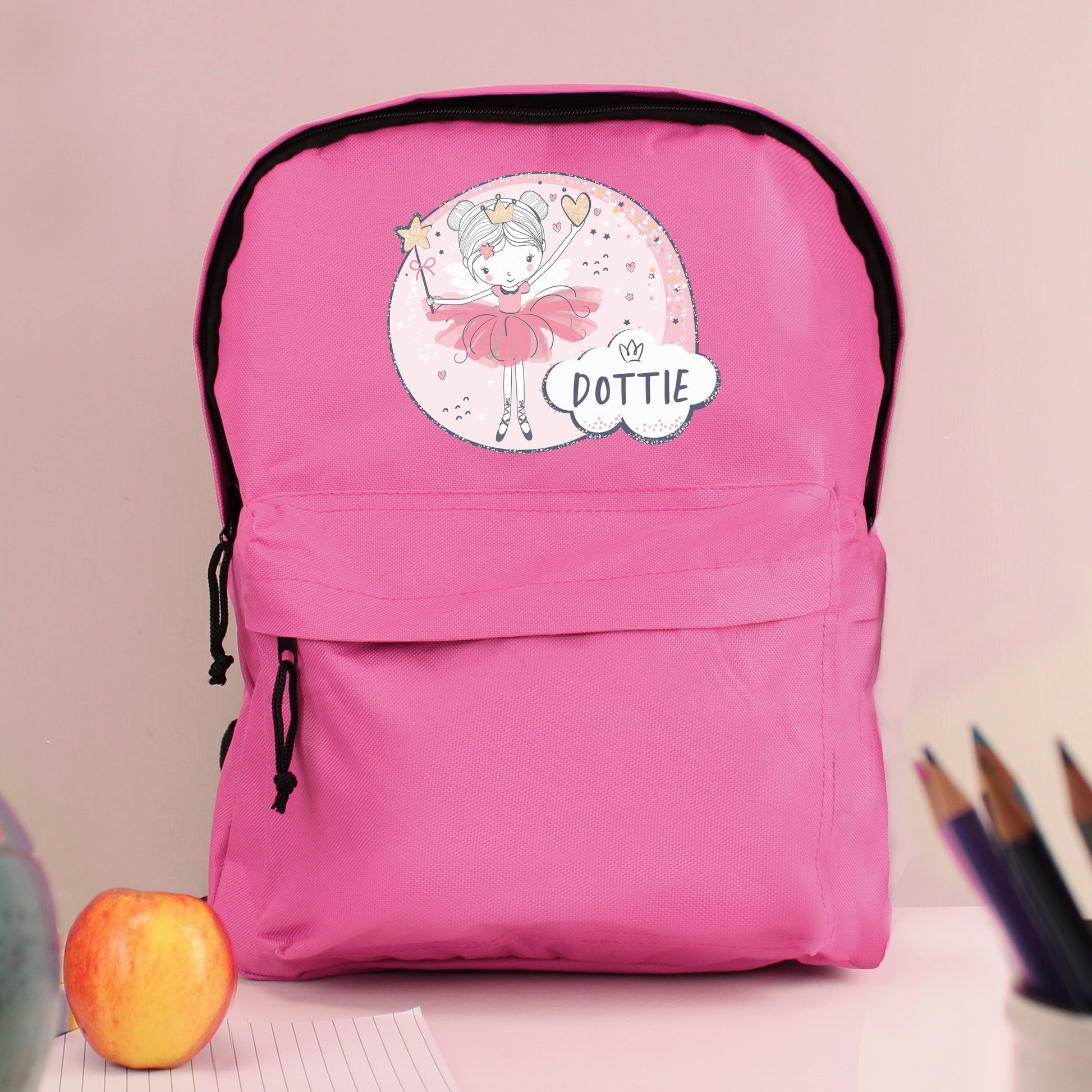 Personalised Fairy Pink Backpack - MK&JD Gifts