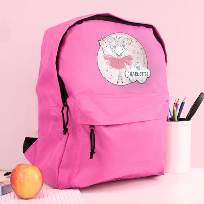 Personalised Fairy Pink Backpack - MK&JD Gifts