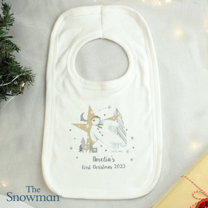 Personalised The Snowman Magical Adventure Bib - MK&JD Gifts