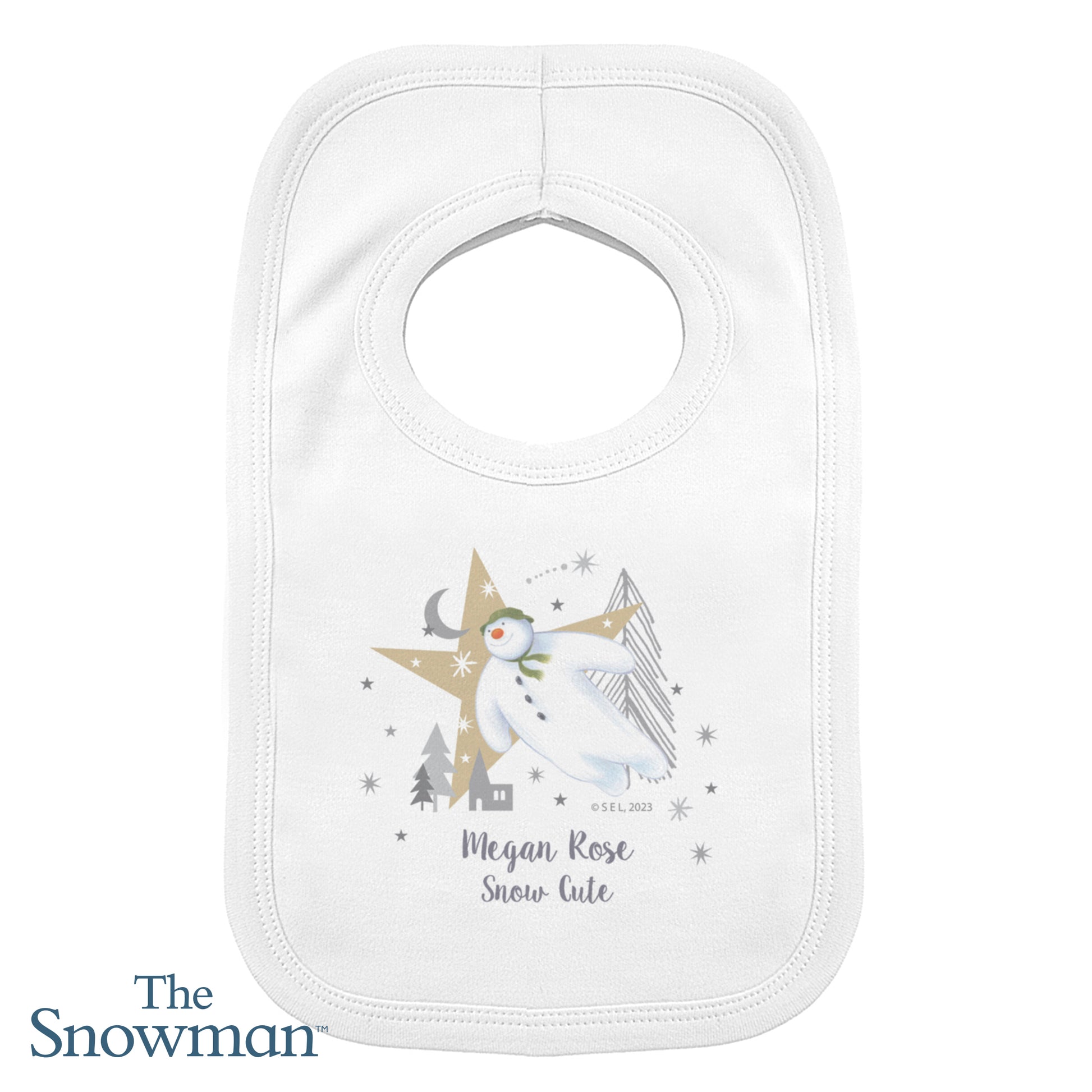 Personalised The Snowman Magical Adventure Bib - MK&JD Gifts