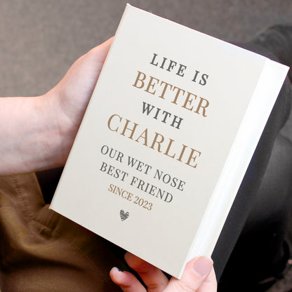 Personalised Life is Better With Pets 6x4 Photo Album with Sleeves - MK&JD Gifts