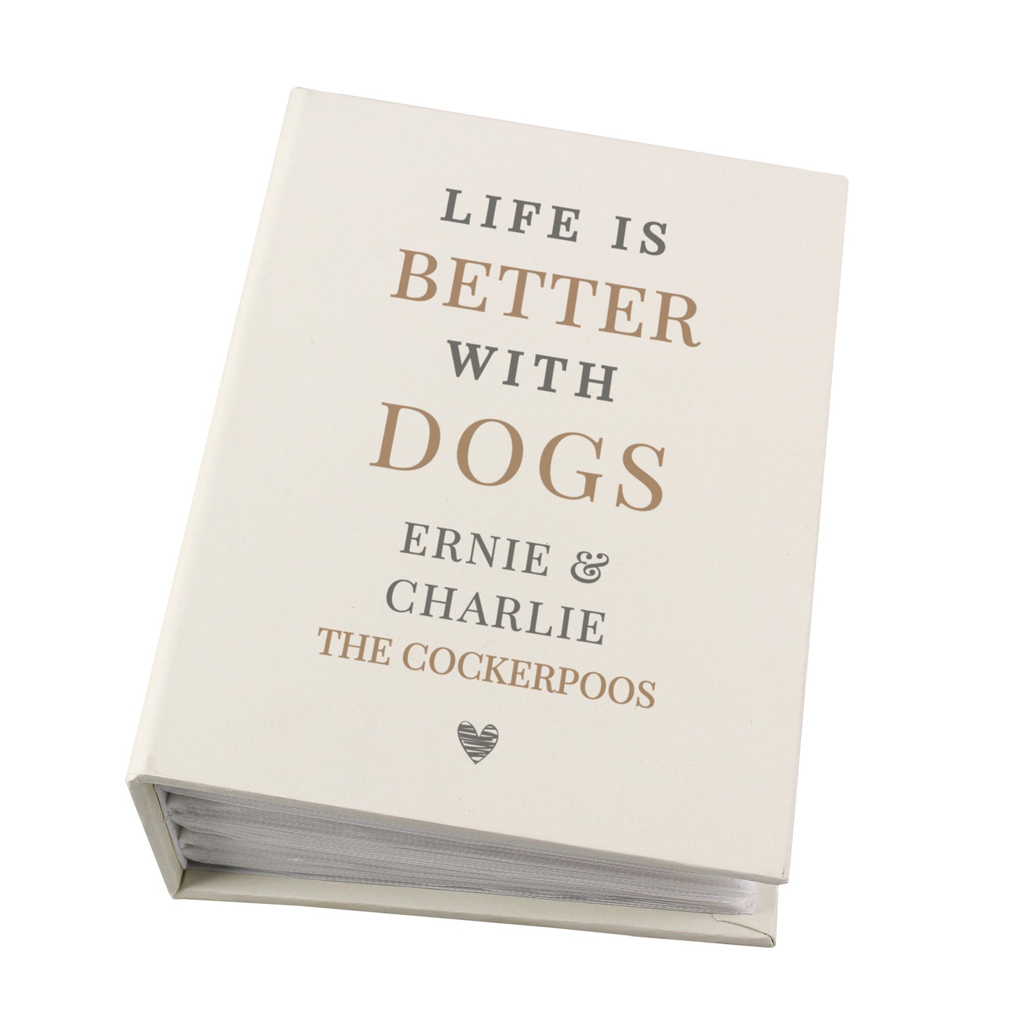Personalised Life is Better With Pets 6x4 Photo Album with Sleeves - MK&JD Gifts