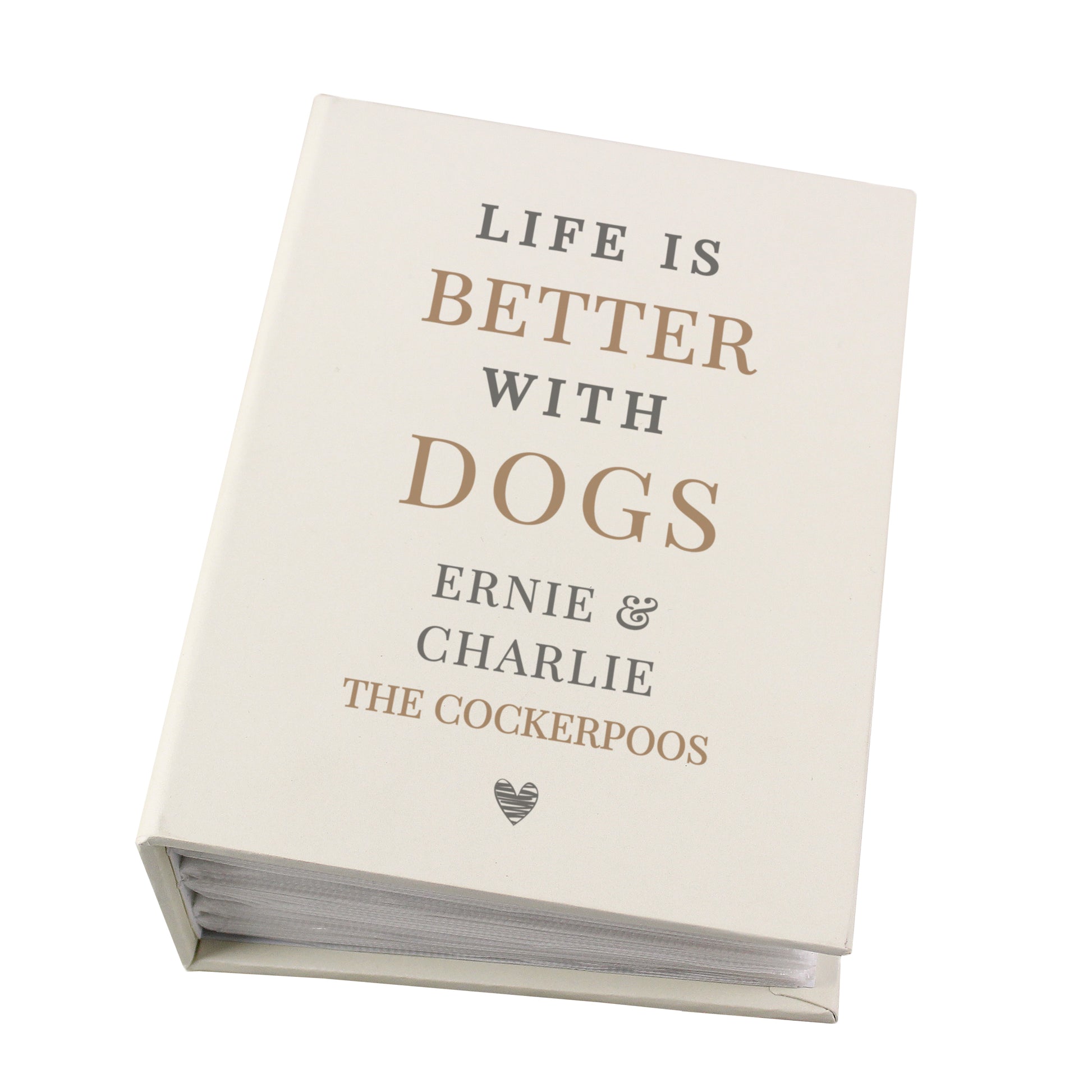 Personalised Life is Better With Pets 6x4 Photo Album with Sleeves - MK&JD Gifts