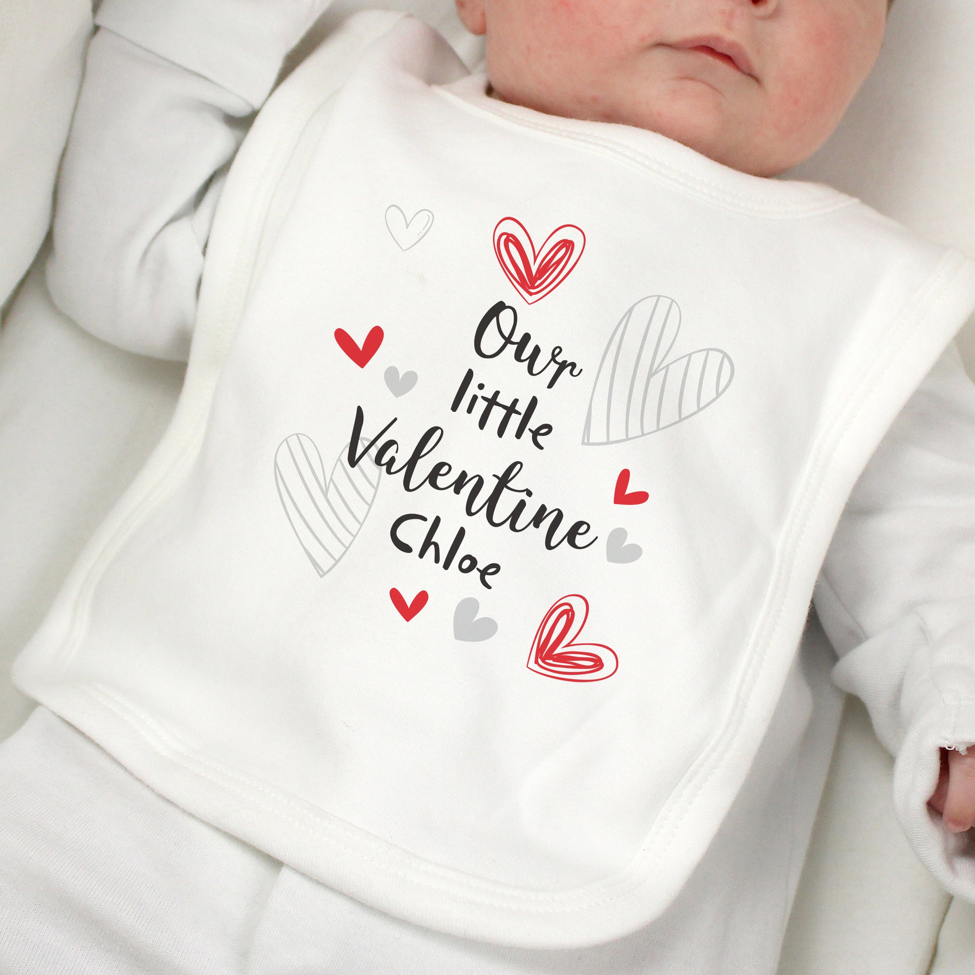 Personalised Little Valentine Baby Bib - MK&JD Gifts