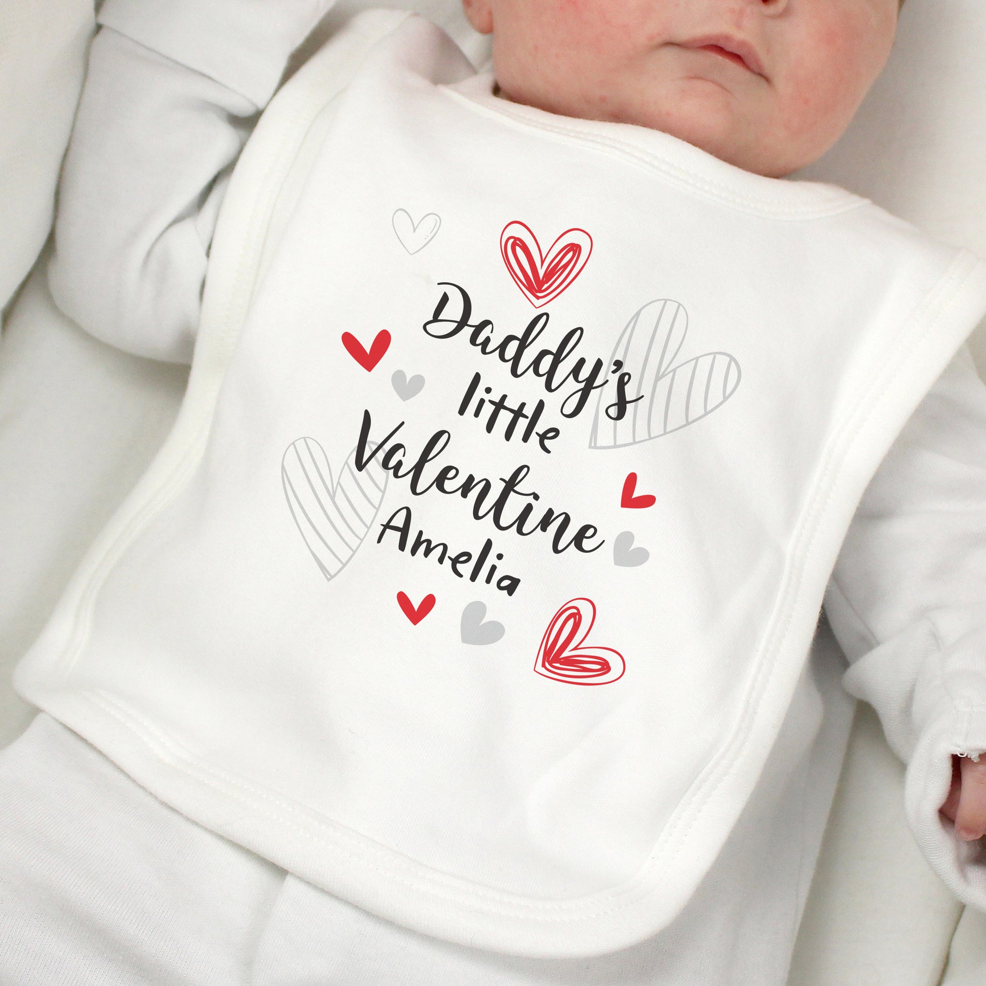 Personalised Little Valentine Baby Bib - MK&JD Gifts