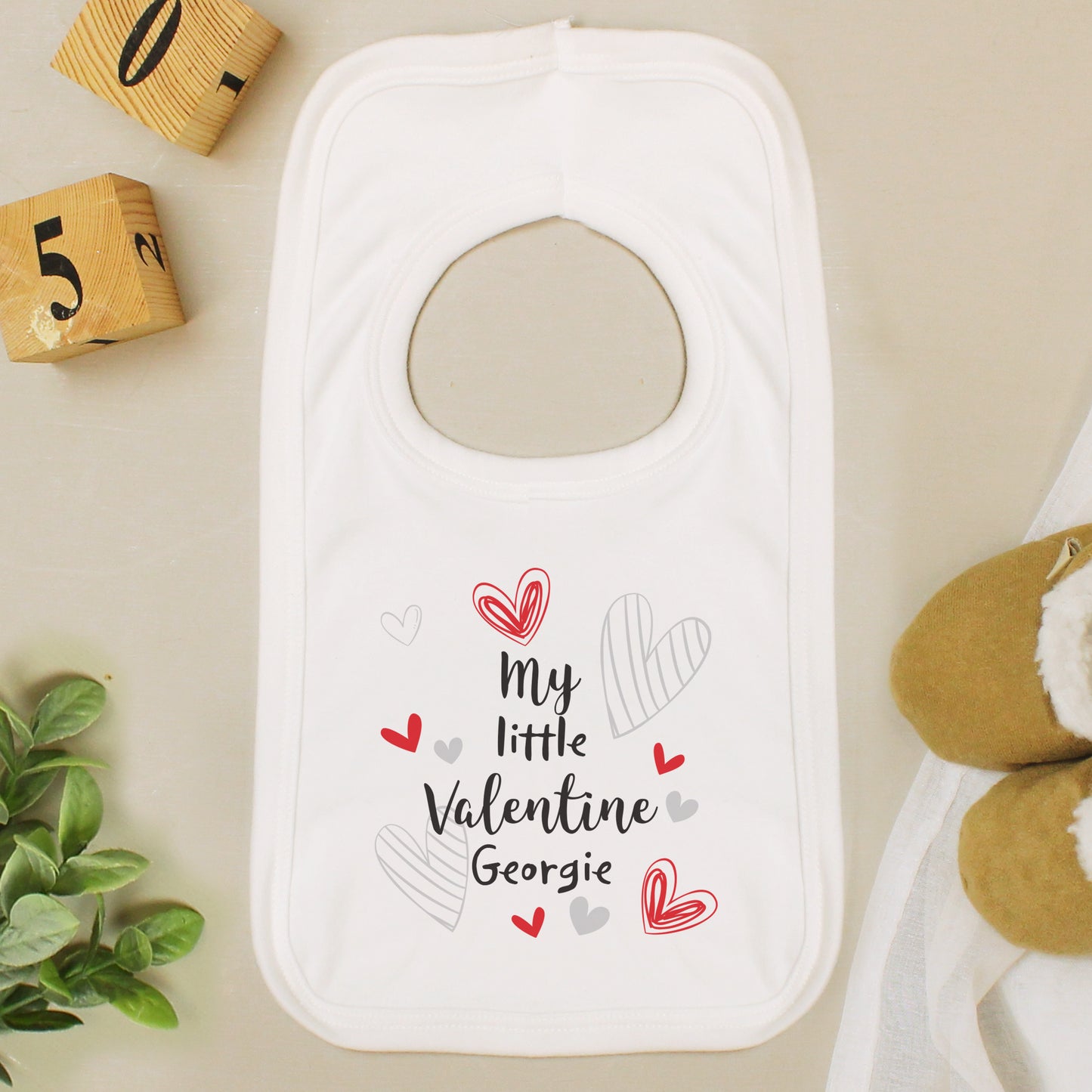 Personalised Little Valentine Baby Bib - MK&JD Gifts