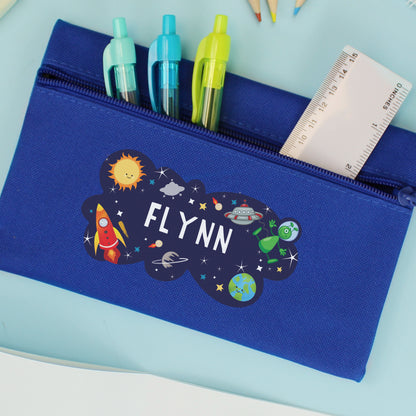 Personalised Space Blue Pencil Case - MK&JD Gifts
