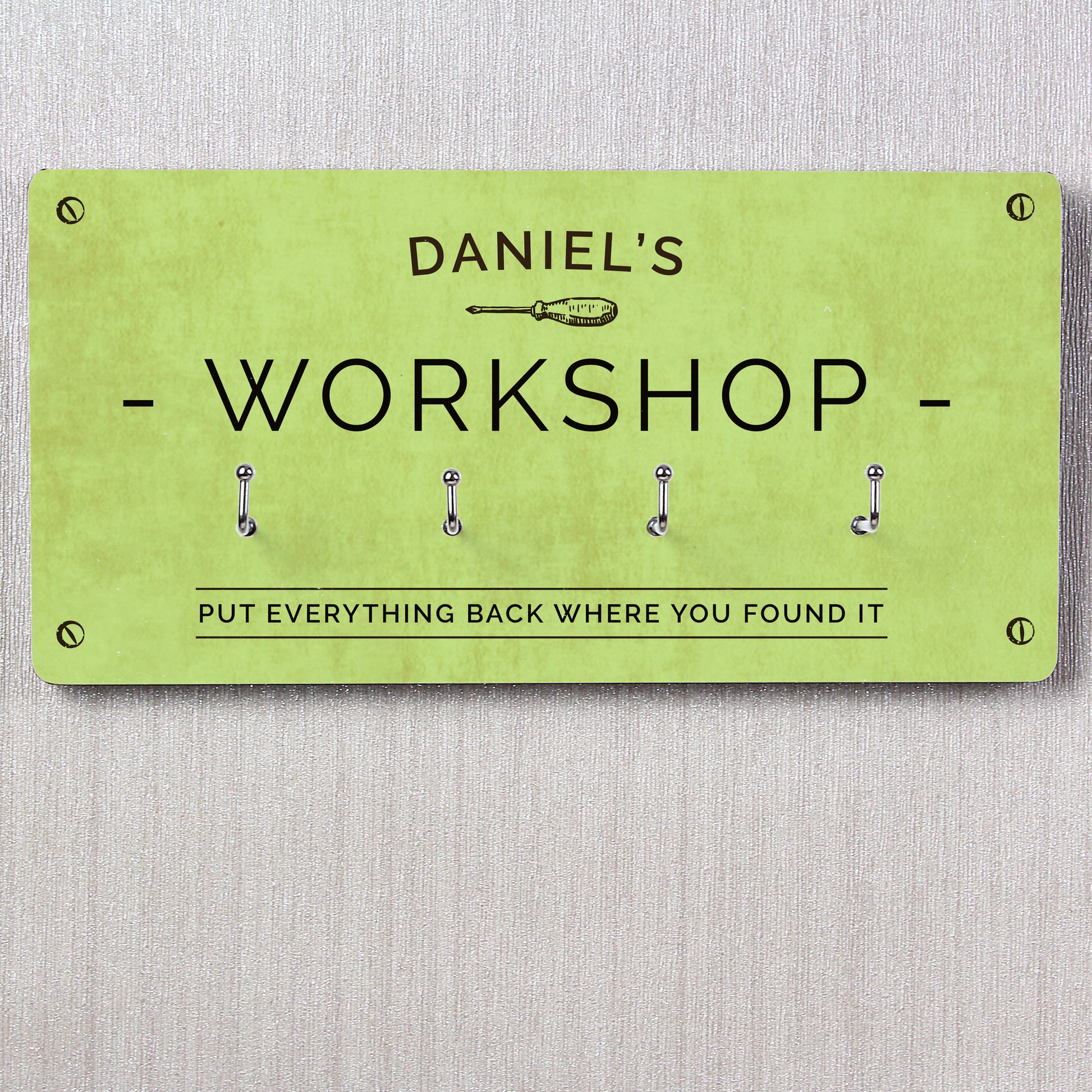 Personalised Workshop Hooks - MK&JD Gifts