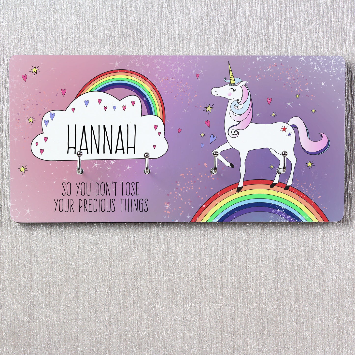 Personalised Unicorn Jewellery Hooks - MK&JD Gifts
