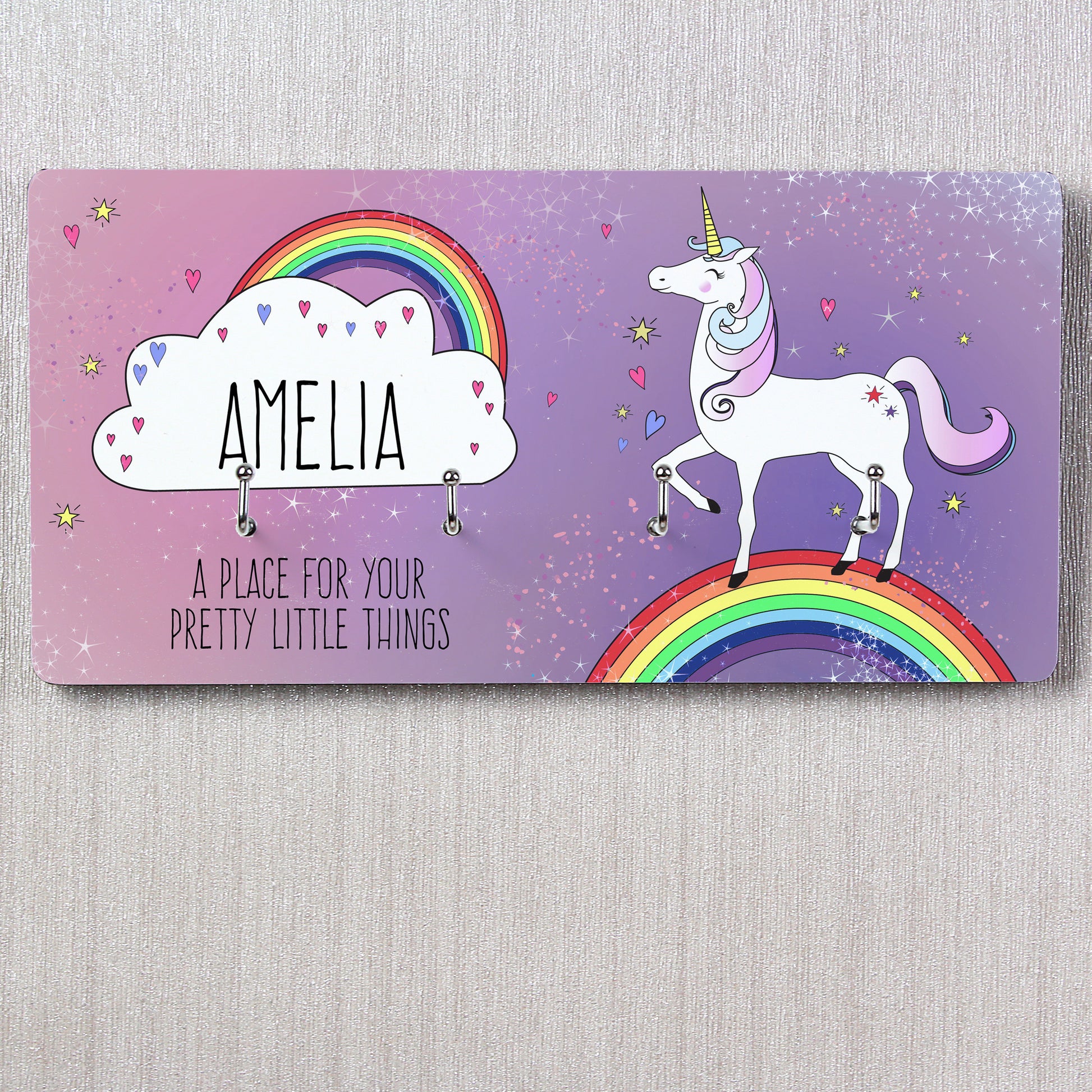 Personalised Unicorn Jewellery Hooks - MK&JD Gifts