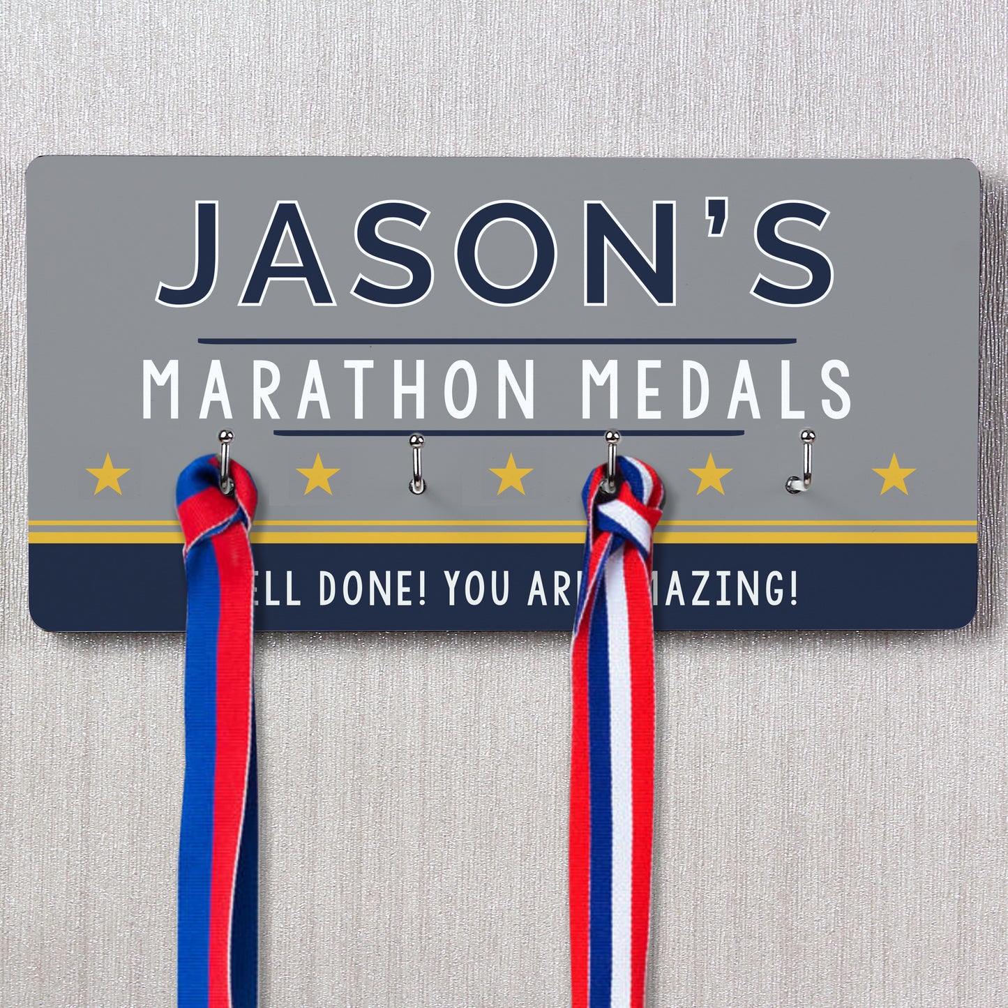 Personalised Achievement Medal Hooks - MK&JD Gifts