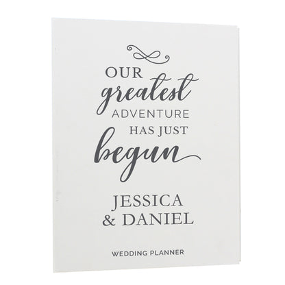 Personalised Our Greatest Adventure Wedding Planner - MK&JD Gifts
