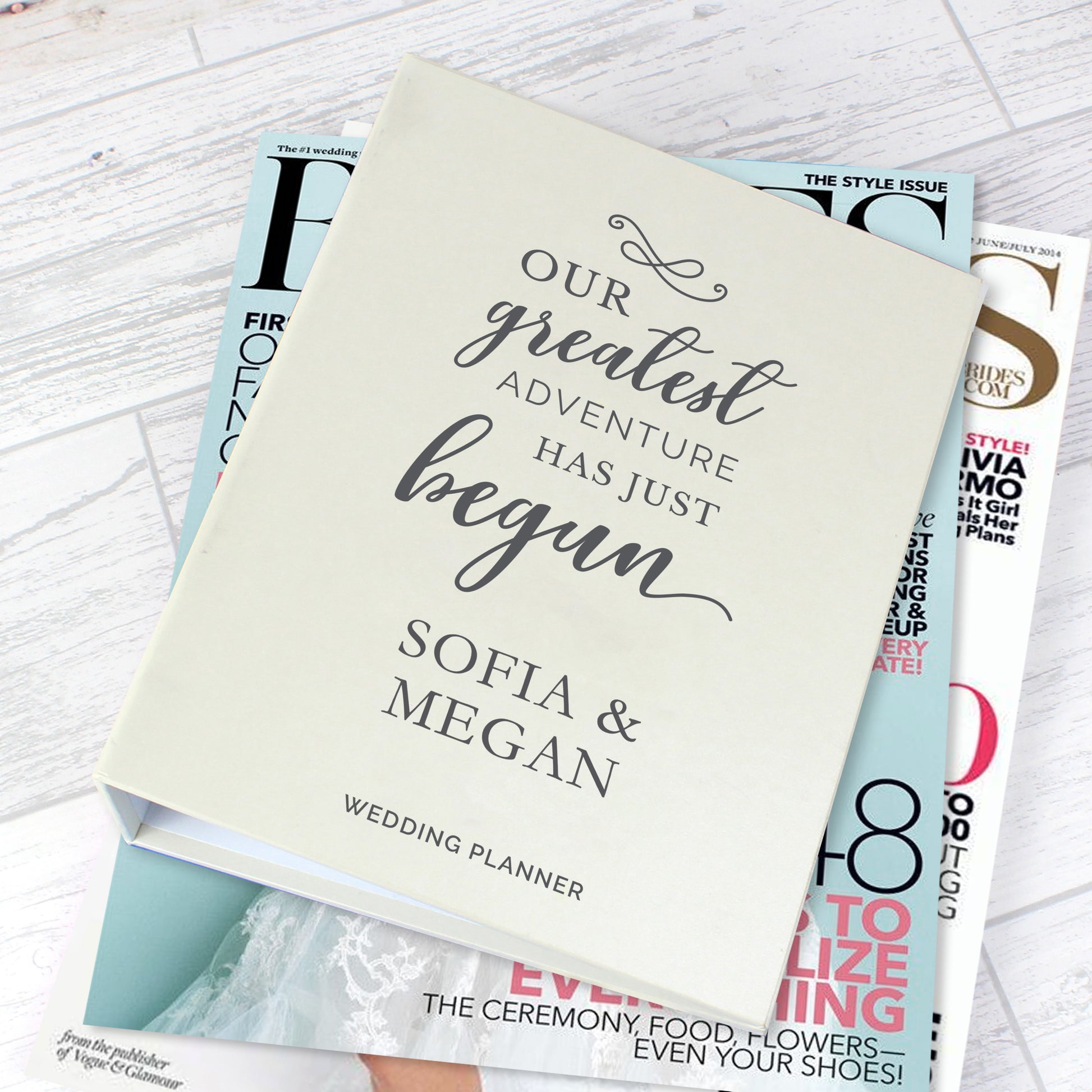 Personalised Our Greatest Adventure Wedding Planner - MK&JD Gifts