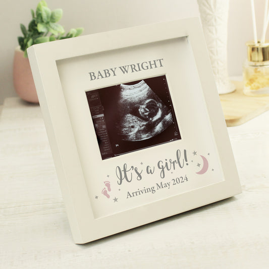 Personalised 'It's A Girl' Baby Scan Frame