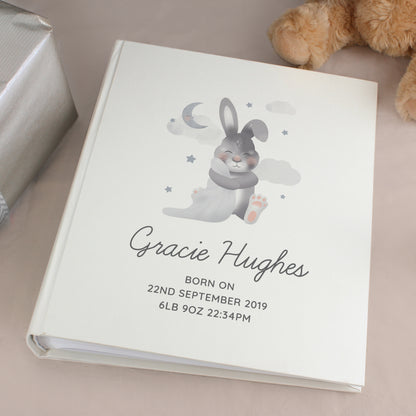 Personalised Baby Bunny Square Photo Album - MK&JD Gifts
